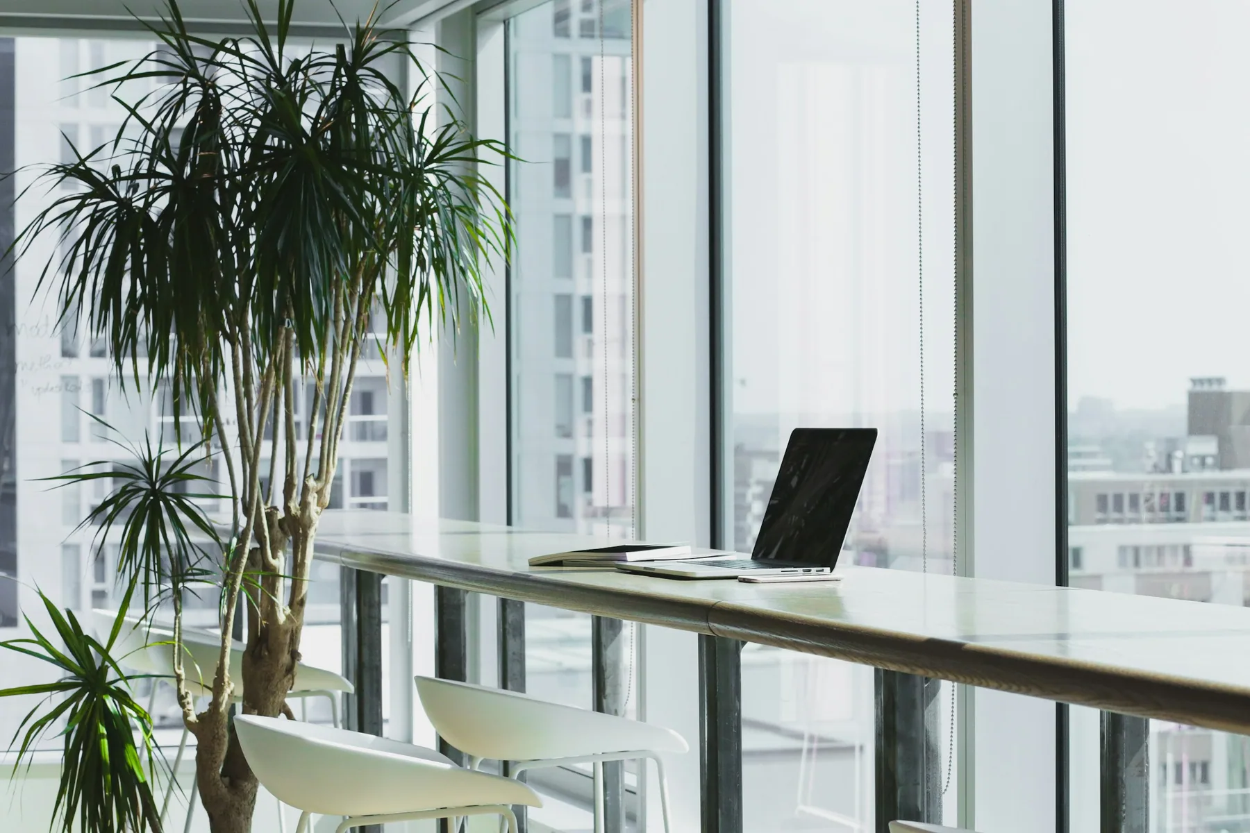 Bright professional office prepared for the working day